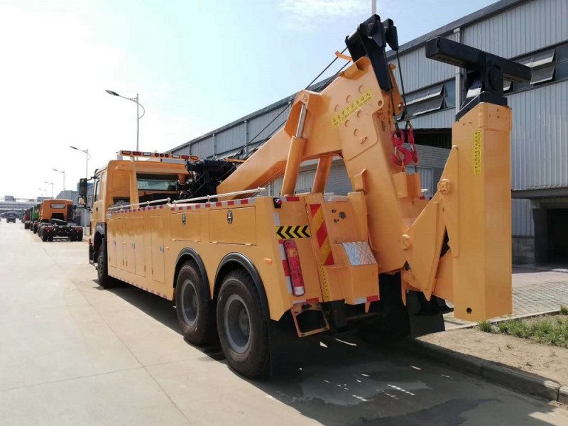 豪沃后八輪清障車拖吊聯體(一拖一)清障車